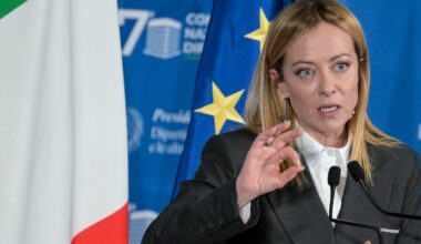 Il presidente del Consiglio, Giorgia Meloni, durante la Conferenza Nazionale sulle Dipendenze, Roma, 7 novembre 2025. ANSA/RICCARDO ANTIMIANI