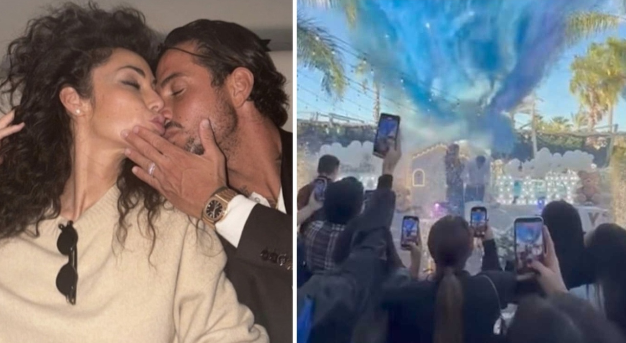 il sobrio gender reveal tra rose e fumogeni