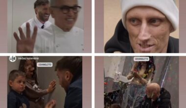 Achille Polonara torna a casa, la festa a sorpresa de Le Iene con i figli e chef Barbieri