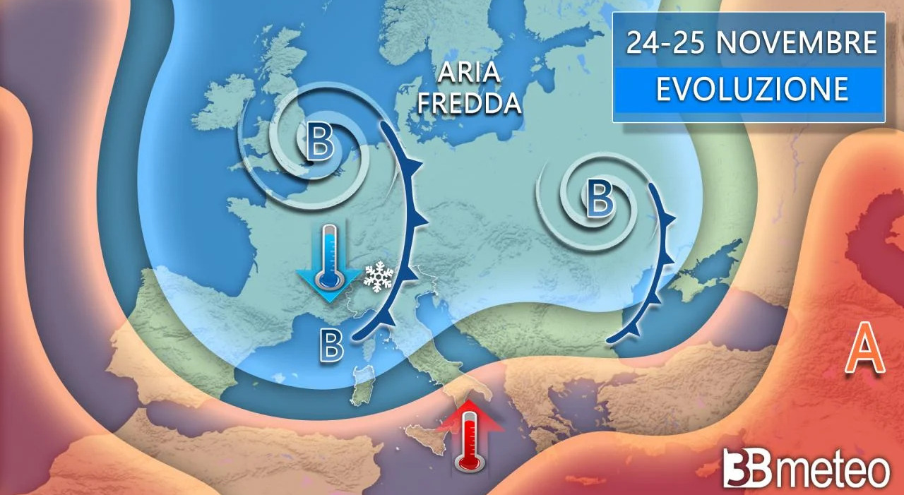 dichiarato lo stato di attenzione da venerdì 21 novembre. Le previsioni