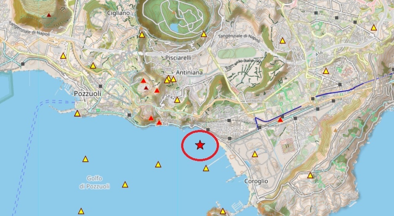 Terremoto a Napoli di magnitudo 3.2, due forti scosse a distanza di pochi secondi: segnalazioni anche dal Maradona