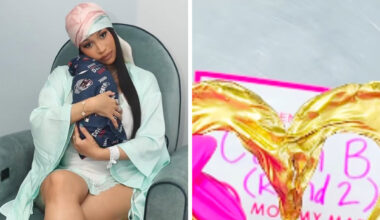 Cardi B festeggia la nascita del quarto figlio e fa placcare in oro il cordone ombelicale: «È disgustoso»