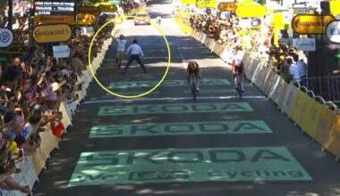 Tour de France 2025, 300€ di multa e un avvertimento per il manifestante pro-Palestina entrato sul percorso all'arrivo della tappa 11