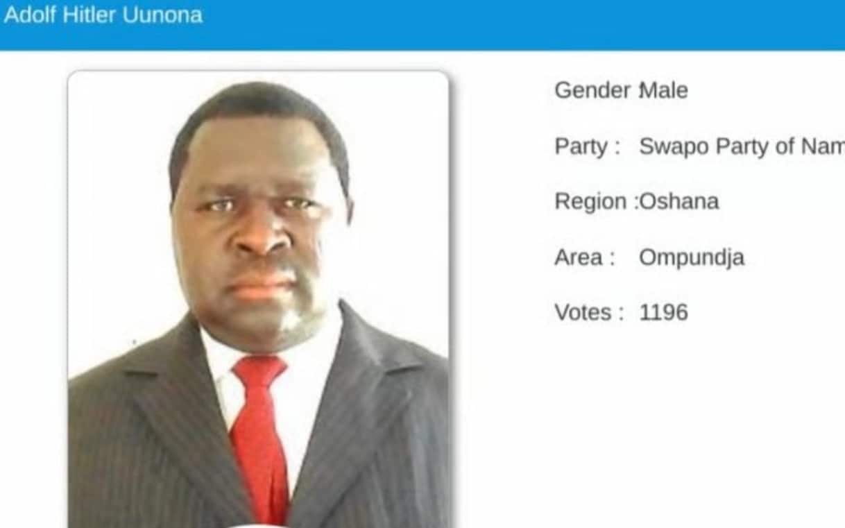 Namibia, Adolf Hitler Uunona: chi è il consigliere regionale favorito alle elezioni