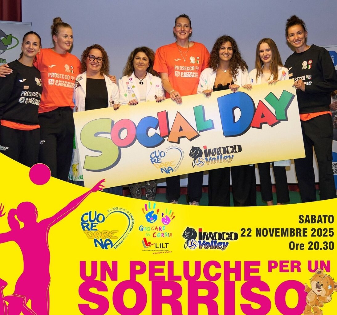 CUOREDARENA, SABATO AL PALAVERDE IL PRIMO SOCIAL DAY CON LILT-GIOCARE IN CORSIA! – Imoco Volley Conegliano