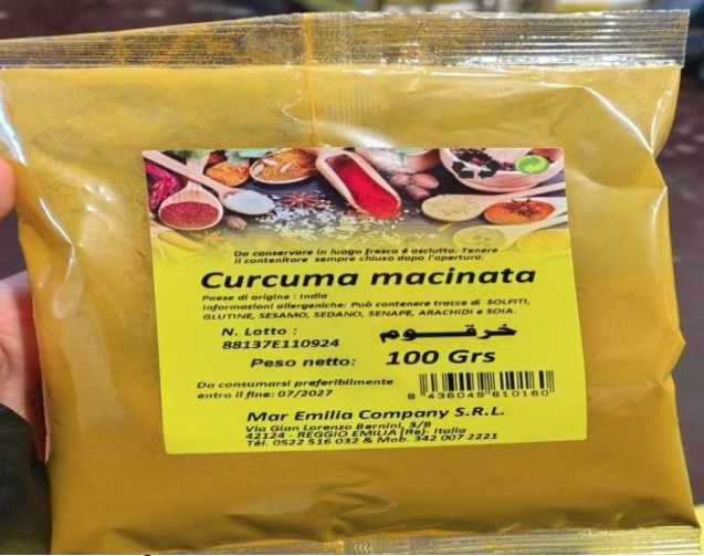 Curcuma macinata Mar Emilia Company richiamo 11.11.2025