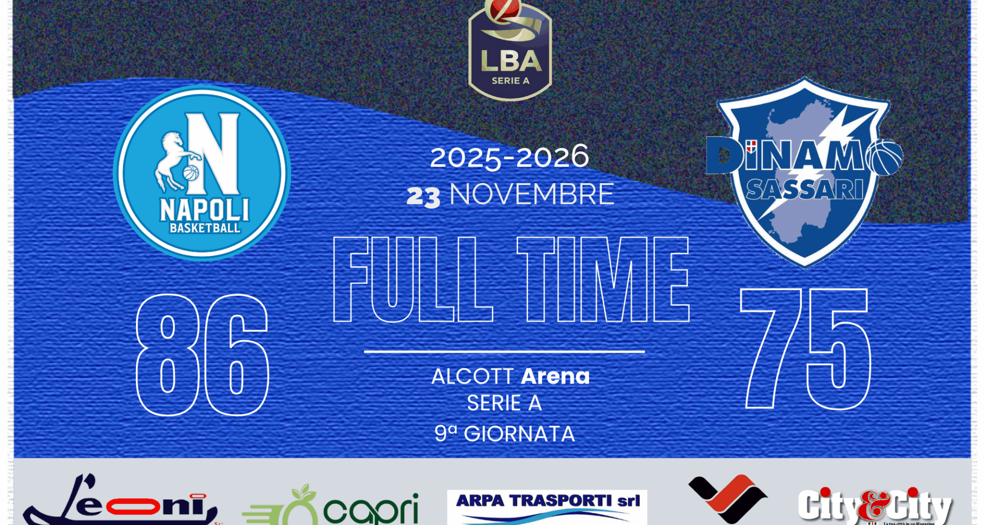 Full Time Napoli Dinamo Sassari 23/11/25