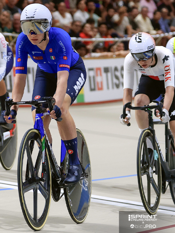 Fidanza al mondiale in pista ha corso anche scratch e chilometro cronometrato