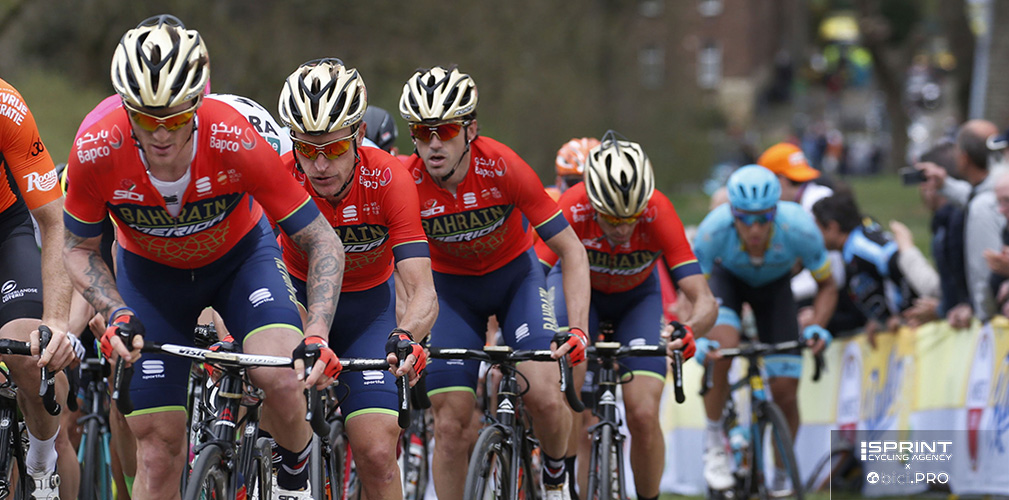 Alla Bahrain Gasparotto ha corso due anni, vincendo l'Amstel Gold Race nel 2018