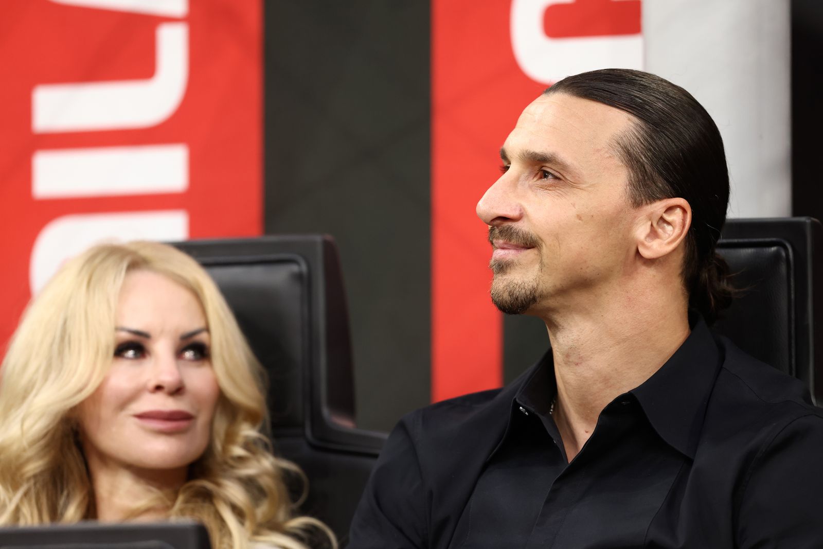 Zlatan Ibrahimovic con la compagna Helena Seger