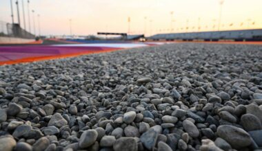 F1 GP Qatar 2025, Lusail: la ghiaia nelle vie di fuga del circuito di Lusail - Foto: Getty Images