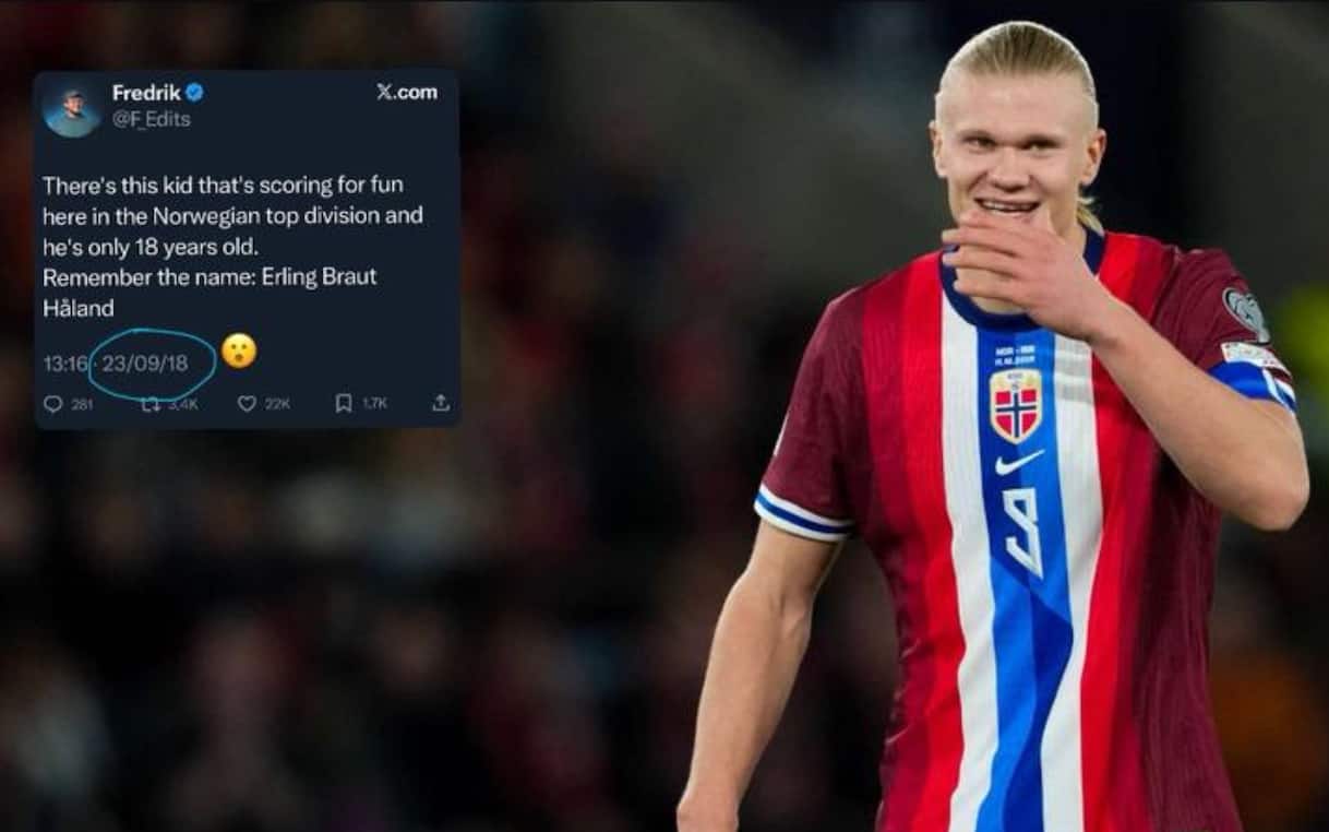 Haaland e il post di un utente norvegese su X del 2018: 'Ricordate questo nome'