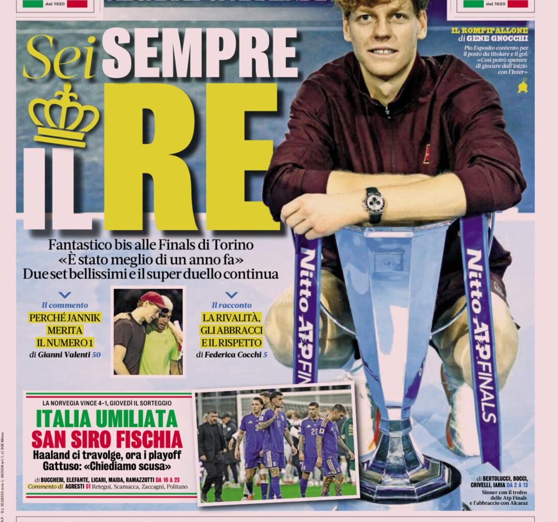 La Gazzetta dello Sport, 17 novembre 2025