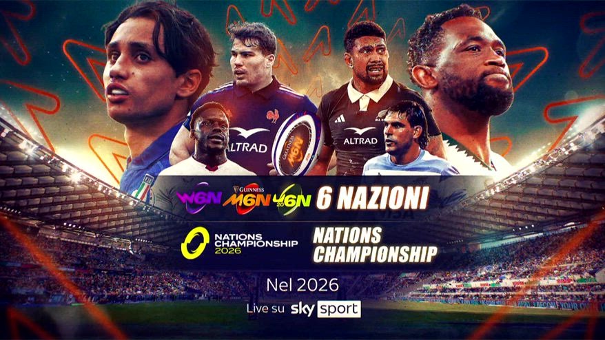Il Guinness Sei Nazioni e il Nations Championship su Sky nel 2026
