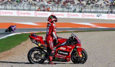 Bagnaia senza benzina Valencia