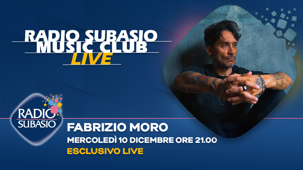 Il ritorno di Fabrizio Moro a Radio Subasio Music Club