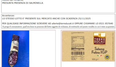 Rischio salmonella, richiamato un lotto di Salame Felino IGP |SkyTG24