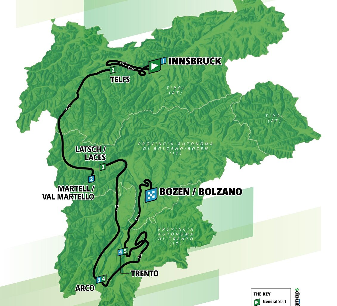 Tour of the Alps 2026, annunciato il percorso (Altimetrie e Planimetrie)