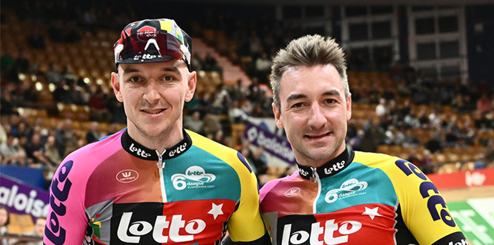 Viviani insieme al belga Jasper De Buyst con il quale sta correndo la 6 Giorni di Gand
