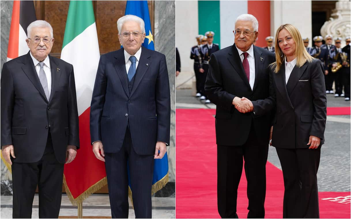 Abu Mazen incontra Mattarella: 'Israele ci riconosca'. Poi vede Meloni
