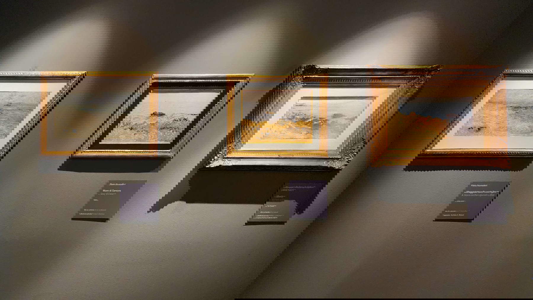 Allestimenti della mostra Plinio Nomellini a Genova. Tra modernità e simbolismo. Foto: Federico Giannini