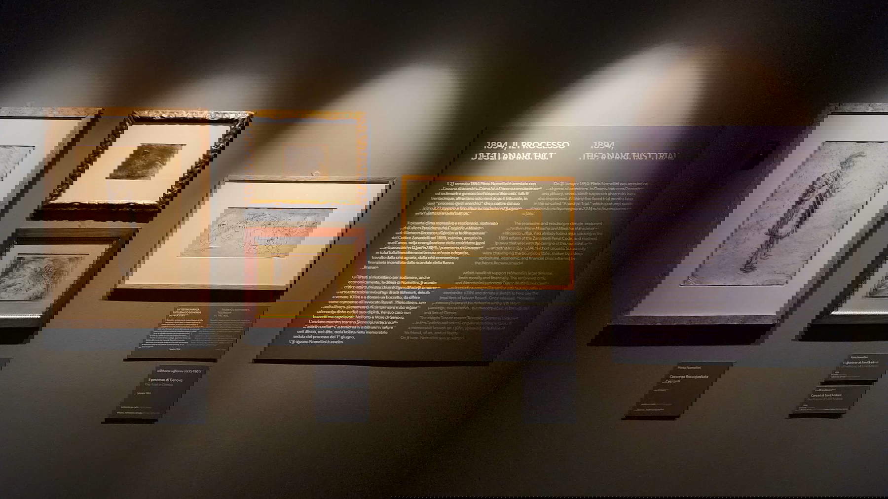 Allestimenti della mostra Plinio Nomellini a Genova. Tra modernità e simbolismo. Foto: Federico Giannini