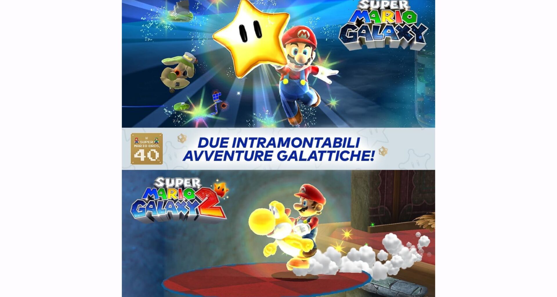 Super Mario Galaxy + Galaxy 2 per Switch è in super sconto