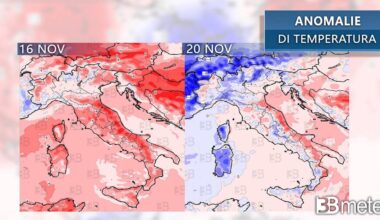 Anomalie termiche al suolo previste per domenica 16 e per giovedì 20
