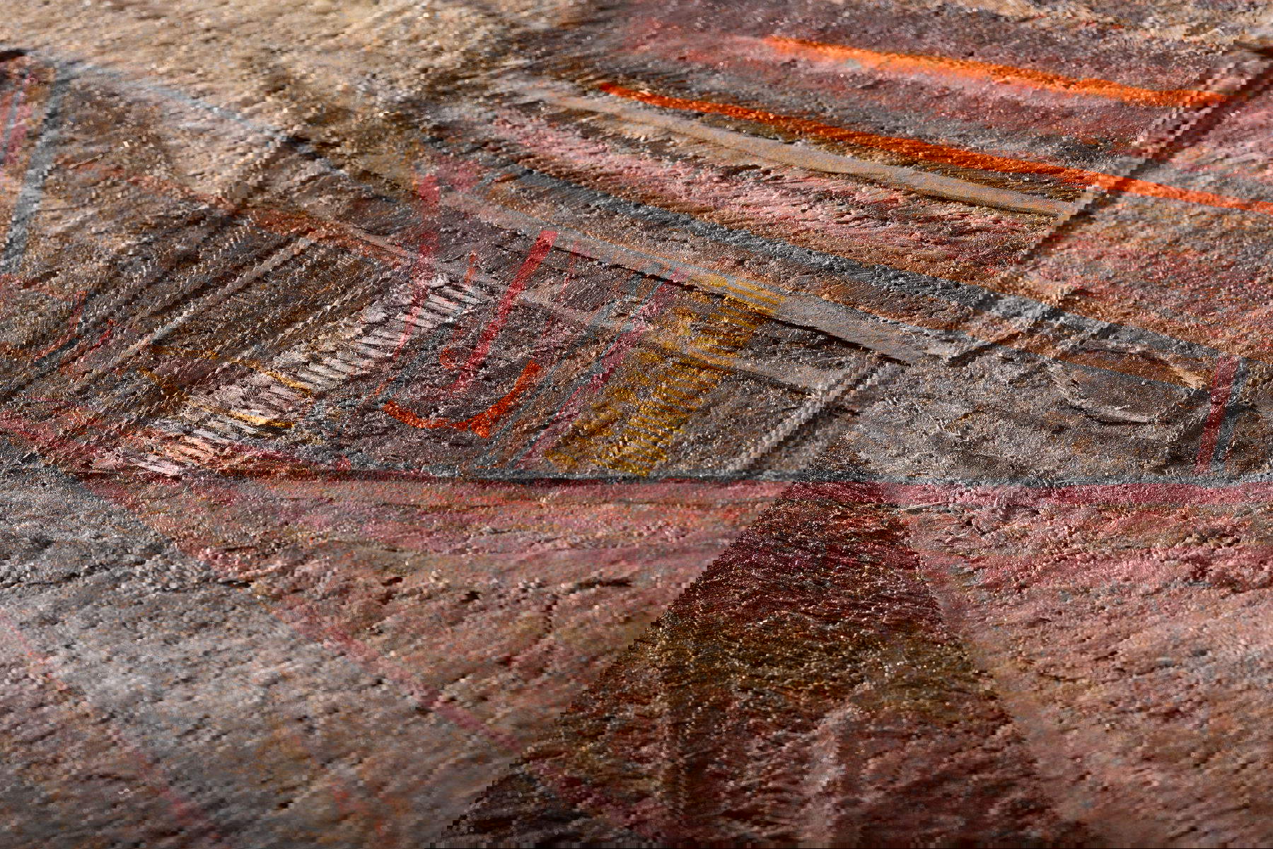 Artista anonimo messicano, Ritratto del Cardinale Giulio Rospigliosi, dettaglio (1665-1666 circa; mosaico di penne e piume e papel amatl su rame, 60 X 46 cm; Milano, MUDEC – Museo delle Culture). Foto: ©Federico Manusardi