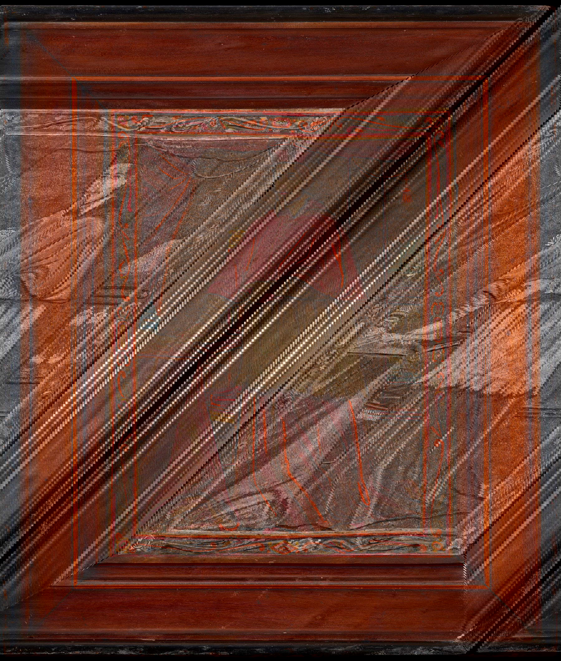 Artista anonimo messicano, Ritratto del Cardinale Giulio Rospigliosi (1665-1666 circa; mosaico di penne e piume e papel amatl su rame, 60 X 46 cm; Milano, MUDEC – Museo delle Culture). Foto: ©Federico Manusardi