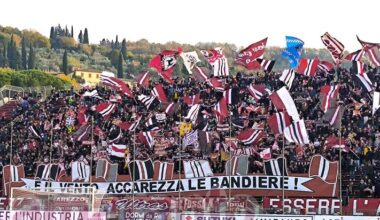 DIRETTA / Arezzo-Samb 0-0. Amaranto con il finto nove. Spettacolare coreo della sud