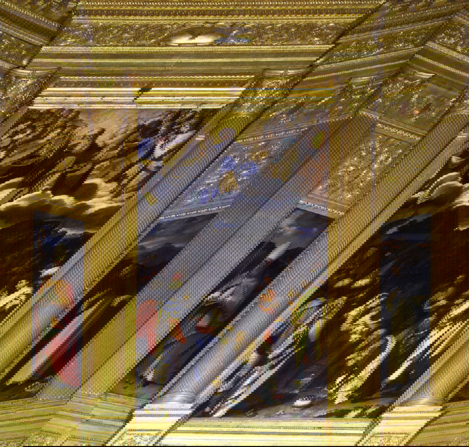 Bartolomeo Cesi, Adorazione dei Magi (1595; olio su tela; Bologna, Basilica di San Domenico, abside, parete di fondo (già cappella Grimaldi))