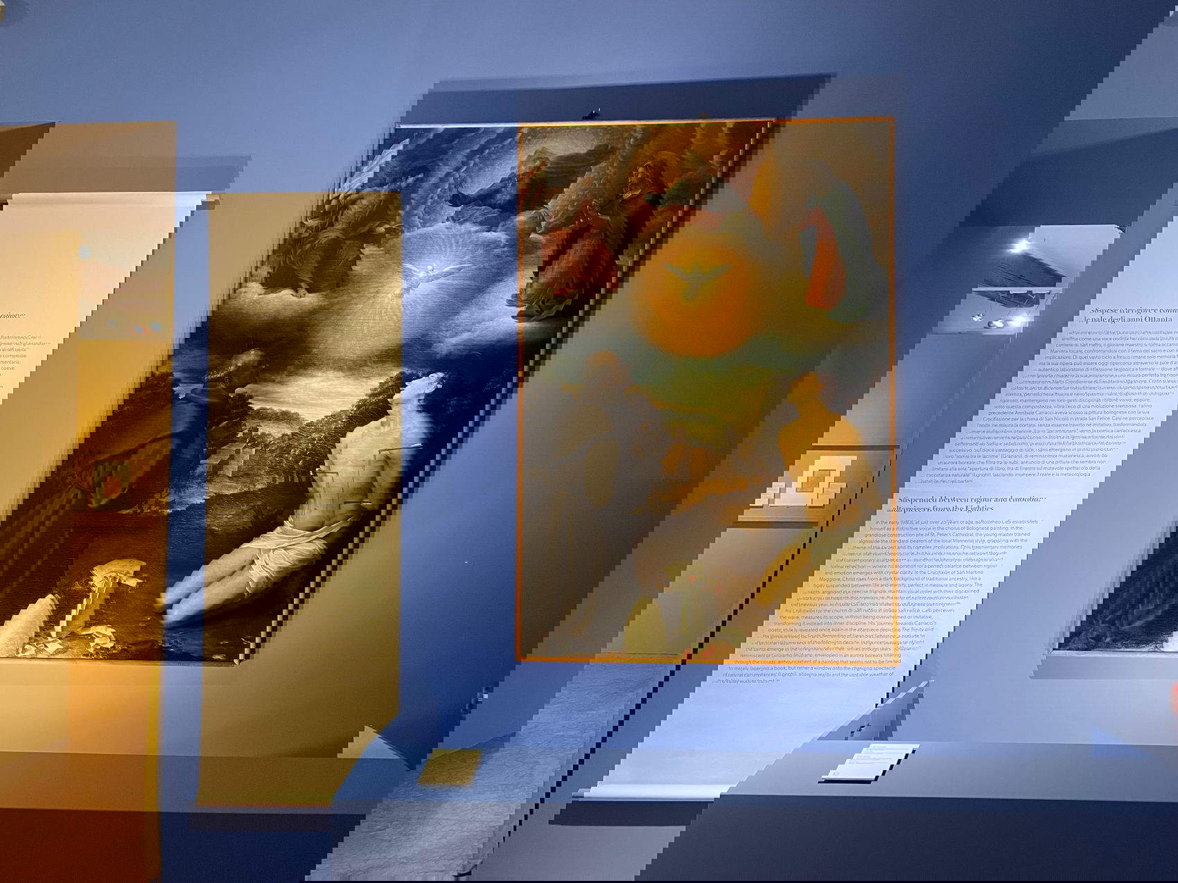 Vedute dell’allestimento della mostra Bartolomeo Cesi (1556-1629). Pittura del silenzio nell’età dei Carracci presso il Museo Civico Medievale di Bologna