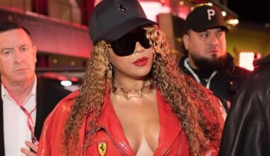 La vera vincitrice del GP DI F1 di Las Vegas è Beyoncé: tuta in lattice, serbatoio e straripantezza alla Kardashian, cioè no alla Beyoncé - MOW