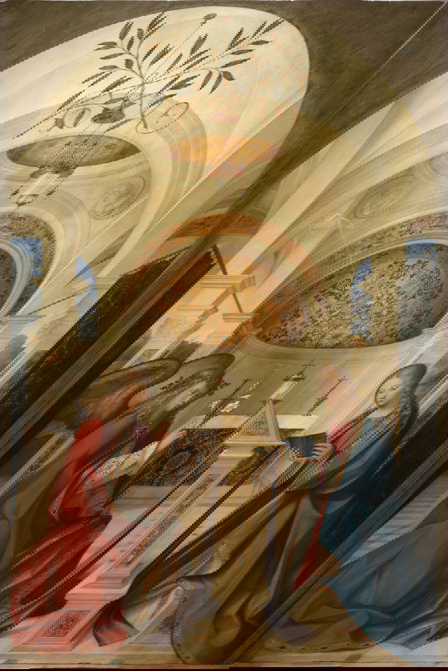 Boccaccio Boccaccino, Annunciazione (1507 circa tempera e olio su tavola, 230 × 150 cm; Cremona, Museo Diocesano, inv. IV.013)