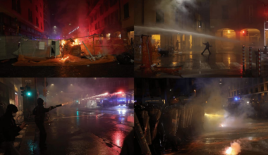 Bologna, disordini alla protesta contro la partita Maccabi-Virtus: bombe carta e idranti