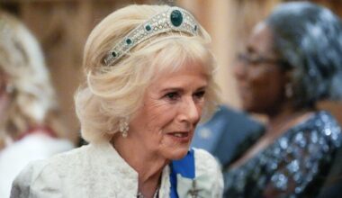 Camilla con la tiara di Eugenie di York al ricevimento. Video