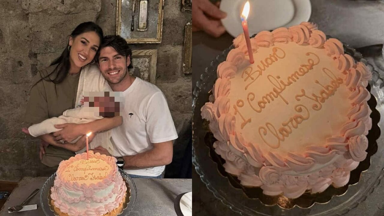 Clara Isabel, figlia di Cecilia e Ignazio, compie un mese: le immagini della festa