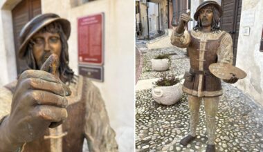 Statua del Cima nuovamente sfregiata dai vandali, strappato il pennello