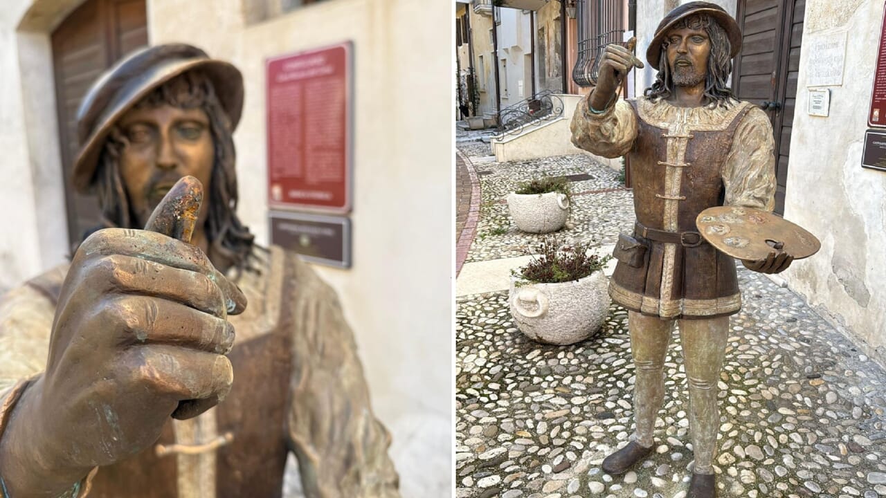 Statua del Cima nuovamente sfregiata dai vandali, strappato il pennello