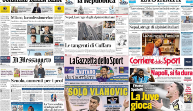 Le prime pagine dei quotidiani di oggi 5 novembre: la rassegna stampa
