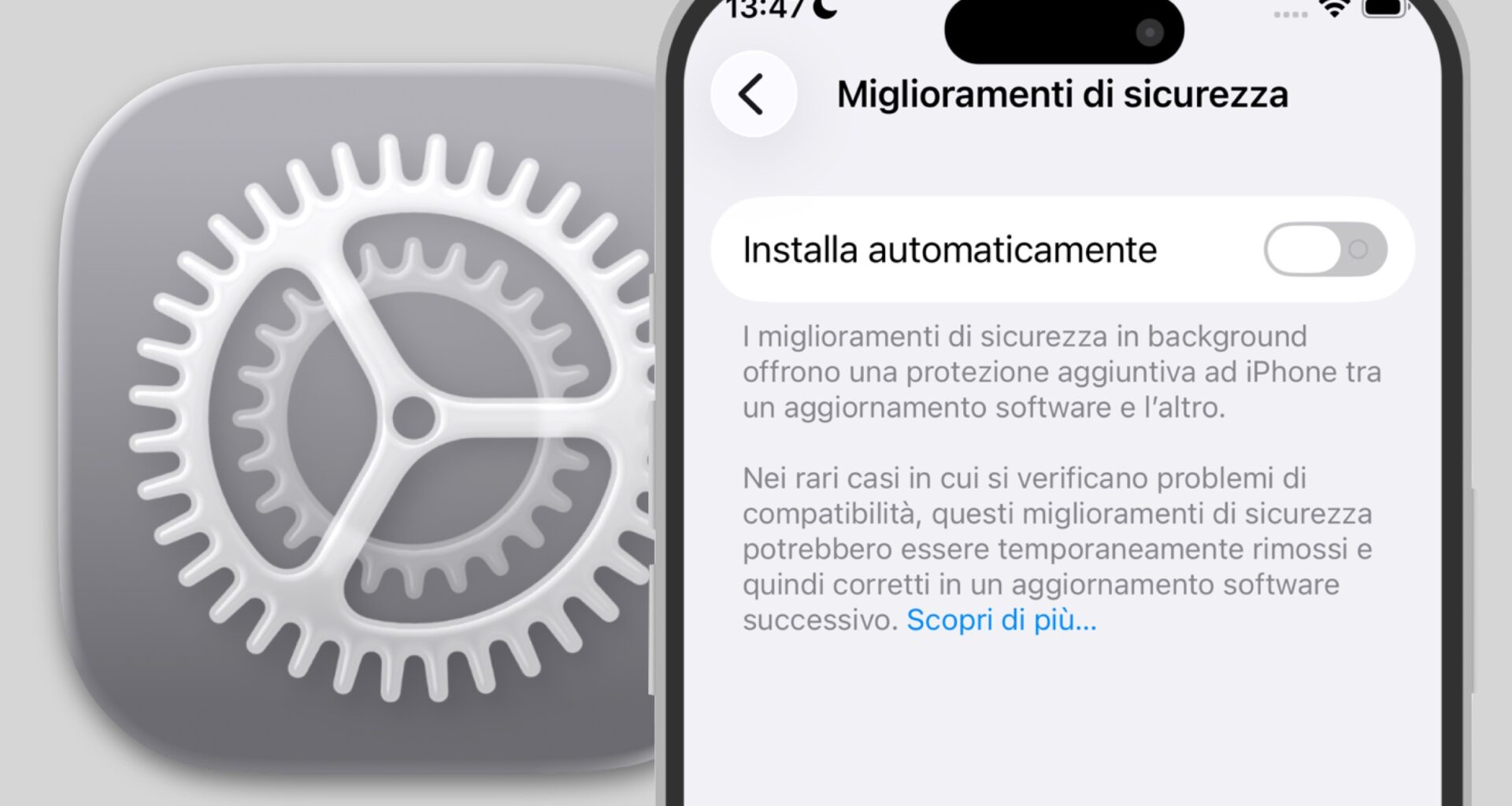 iOS 26.1, come attivare gli aggiornamenti di sicurezza automatici
