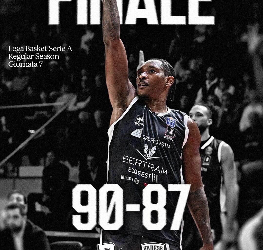 Basket, terza vittoria di fila in campionato per Tortona: battuta Varese 90-87