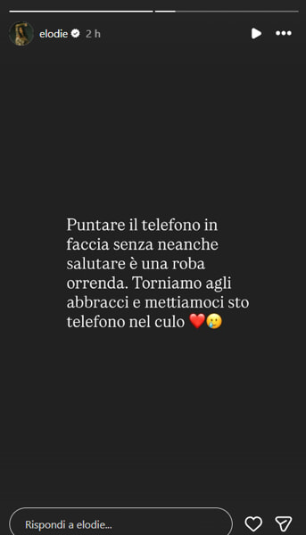 La risposta di Elodie