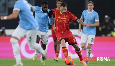 Lecce sconfitto dalla Lazio per 2 a 0