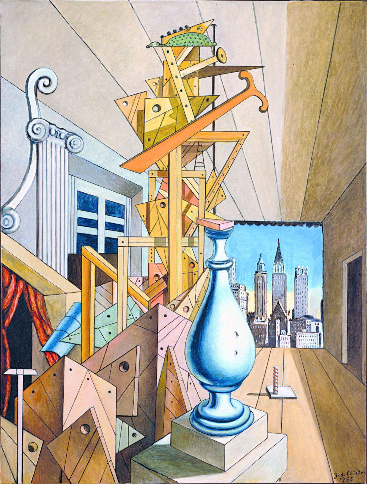 Giorgio de Chirico, Visione metafisica di New York (1975)