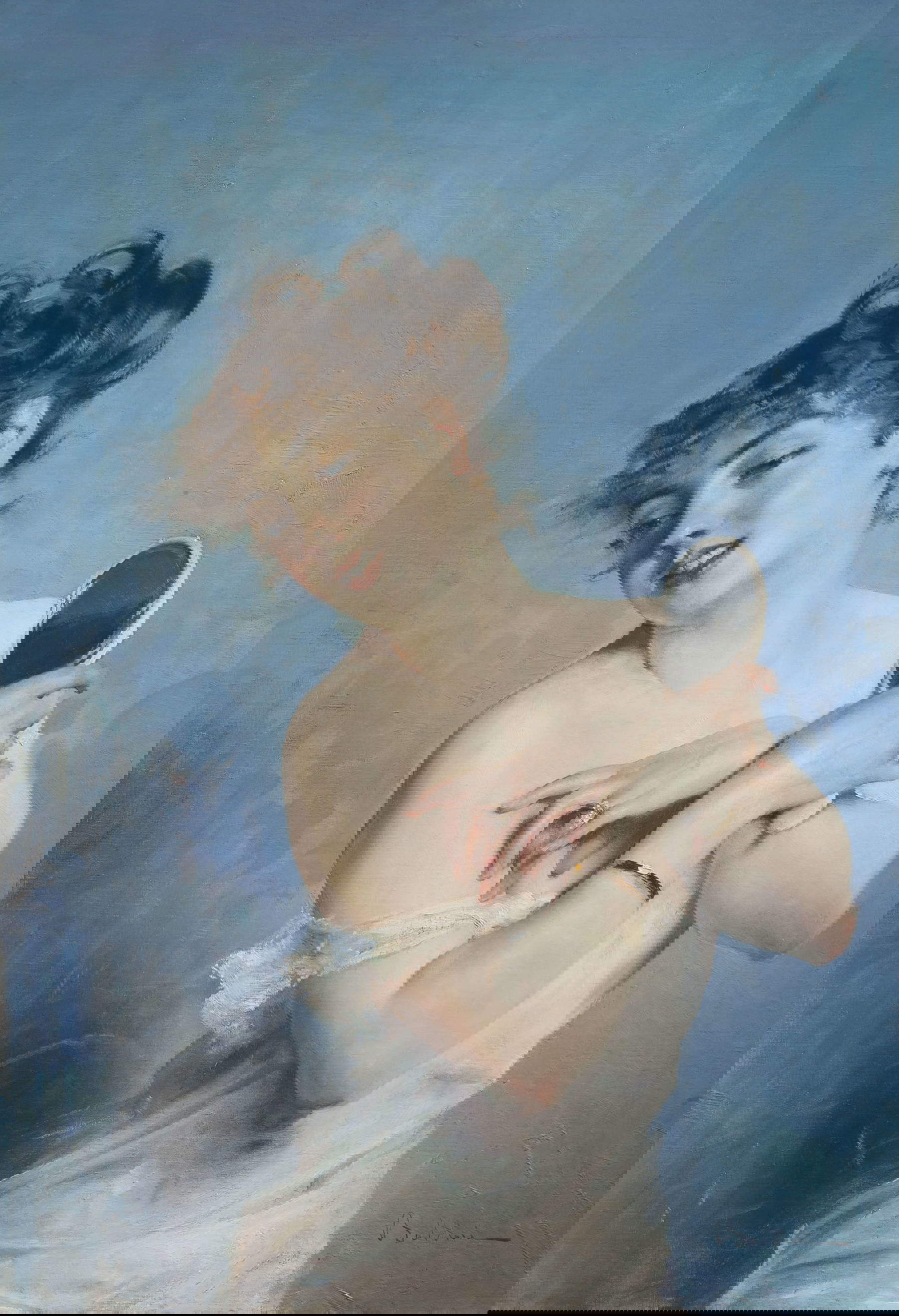 Giovanni Boldini, Giovane donna in deshabillé (1878; olio su tela, 87 x 62 cm; Collezione privata)