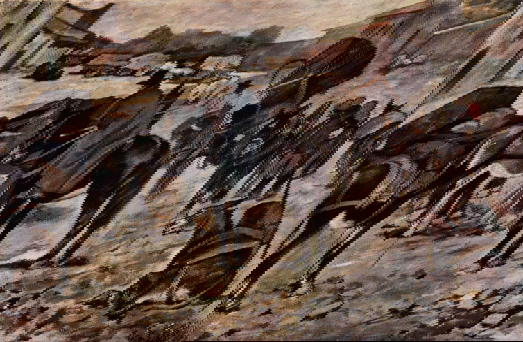 Giovanni Fattori, Strada di paese (1885 circa; oio su tela, 25 x 38,5 cm; Collezione privata)