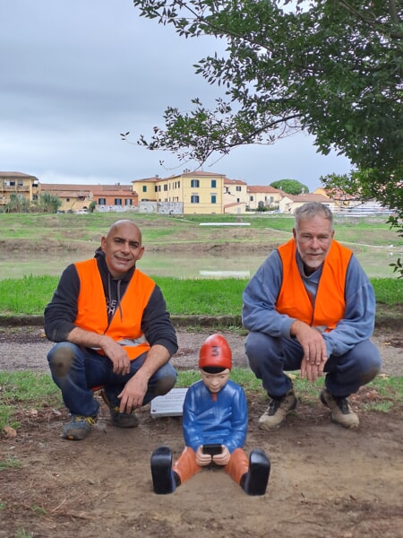 Gli artisti Giovanni da Monreale e Valente Taddei con '3'-2 Gli artisti Giovanni da Monreale e Valente Taddei con '3'-2