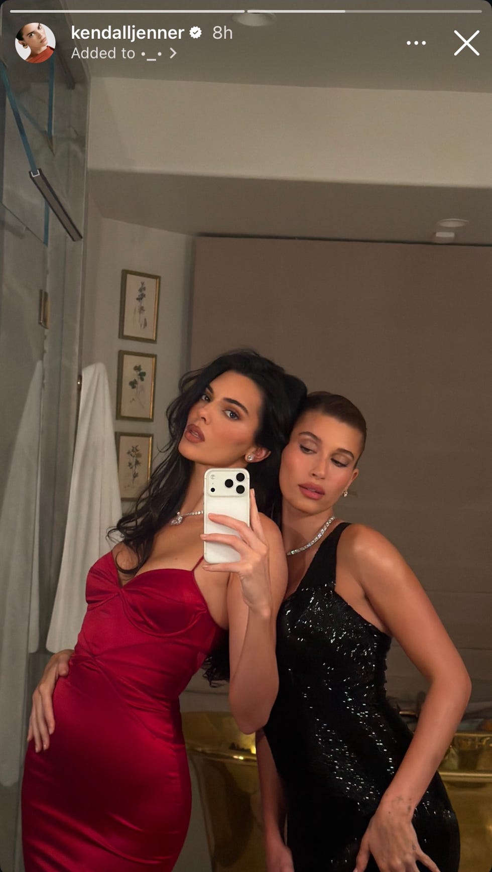 hailey bieber kendall jenner